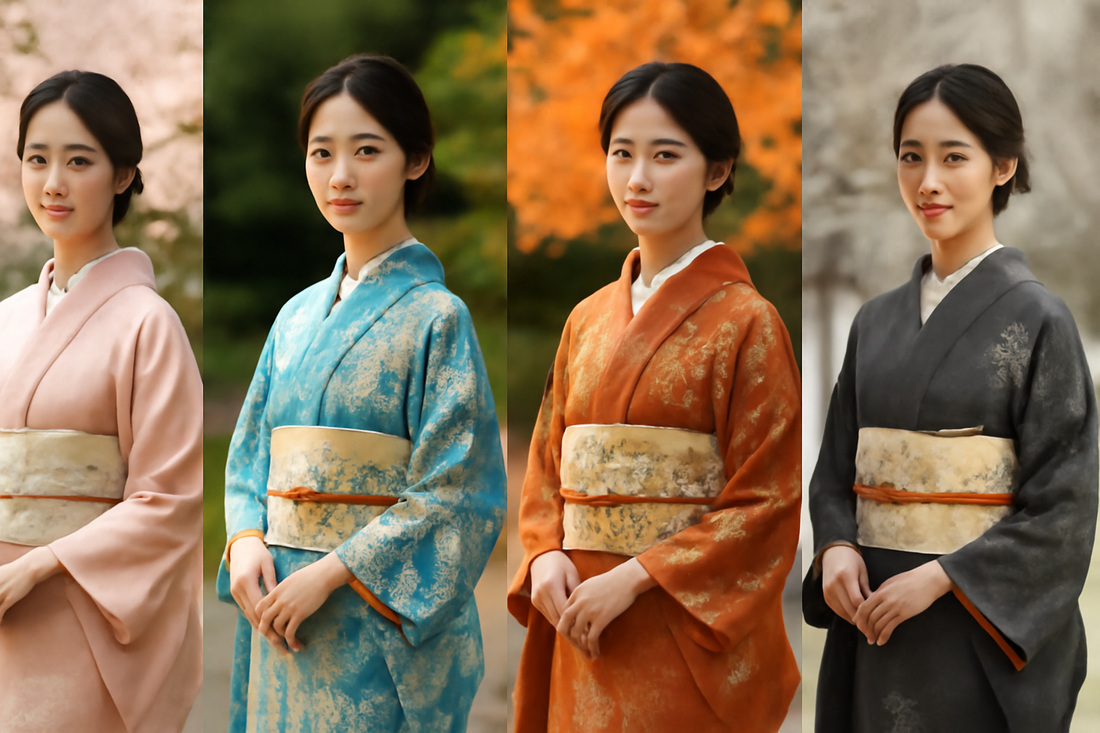 Beautifully styled Japanese kimono reflecting seasonal fashion trends in the United States
