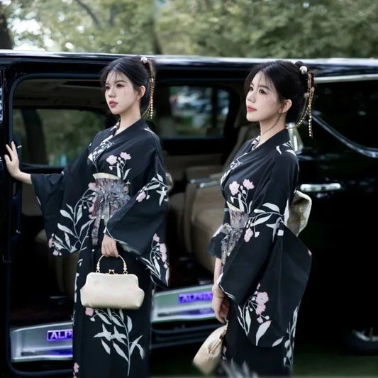 Kimono with Black Dress — photo 1