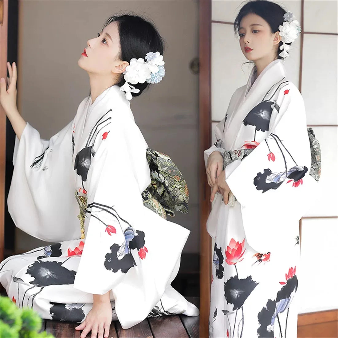 Kimono with Black Dress — photo 30