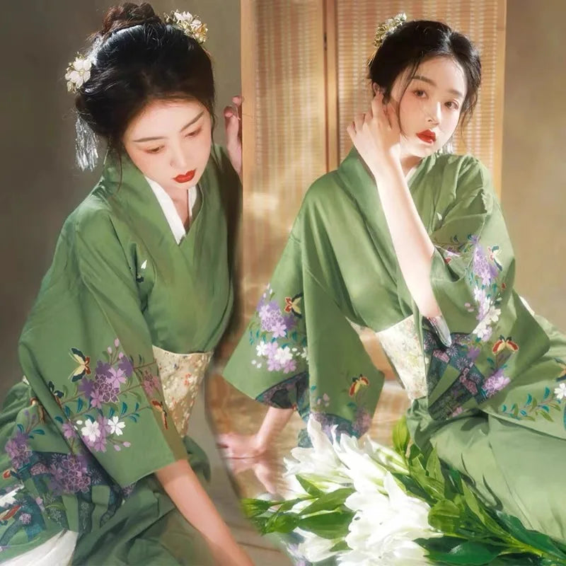 Kimono with Black Dress — photo 1