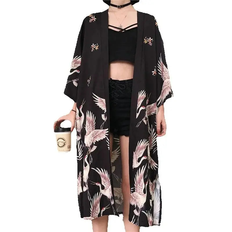 Black Kimono Dress — photo 1