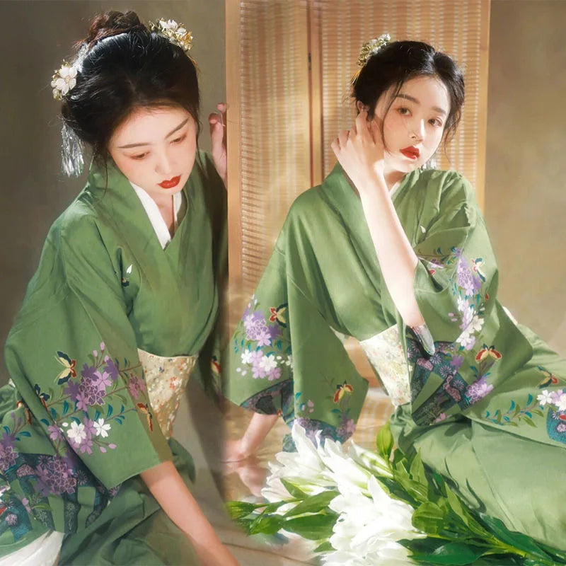 Kimono with Black Dress — photo 2
