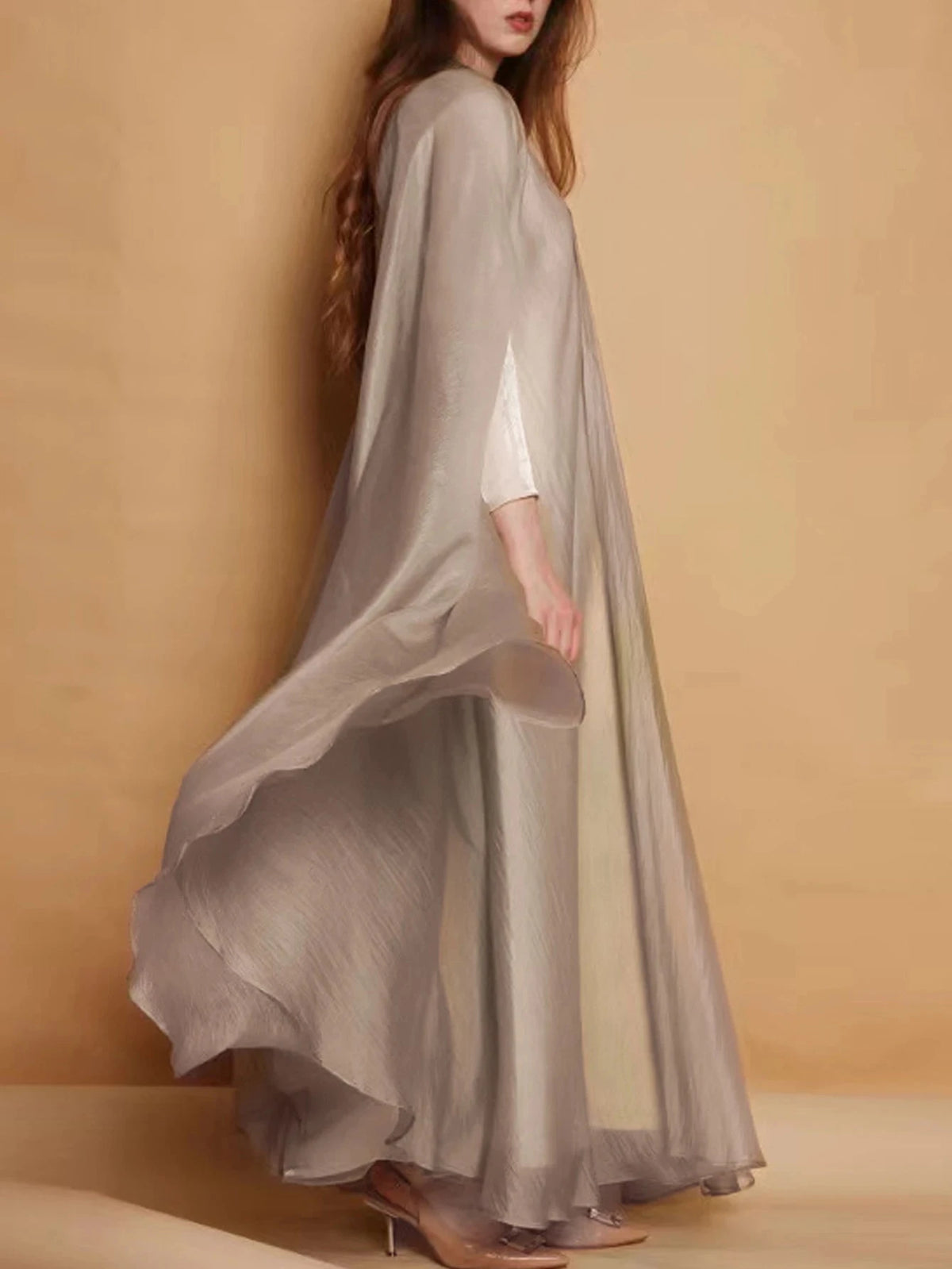 Beige Kimono Abaya