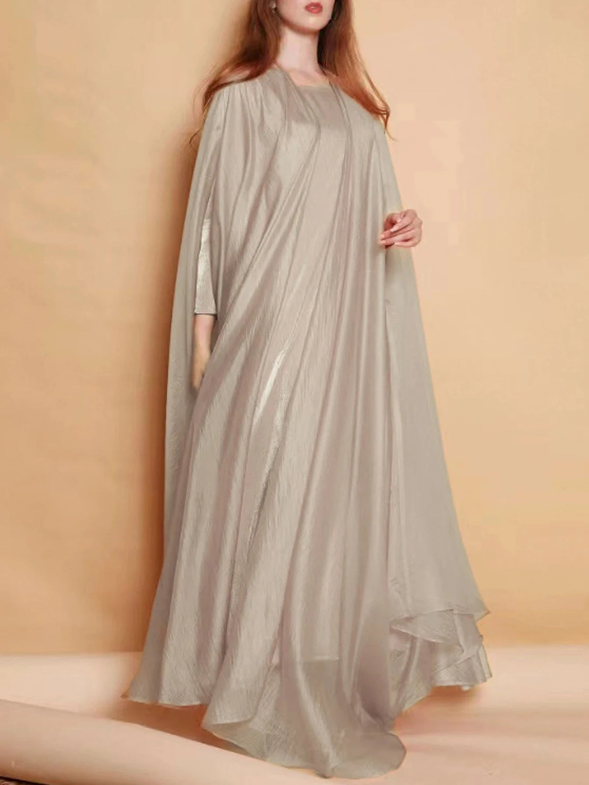 Beige Kimono Abaya