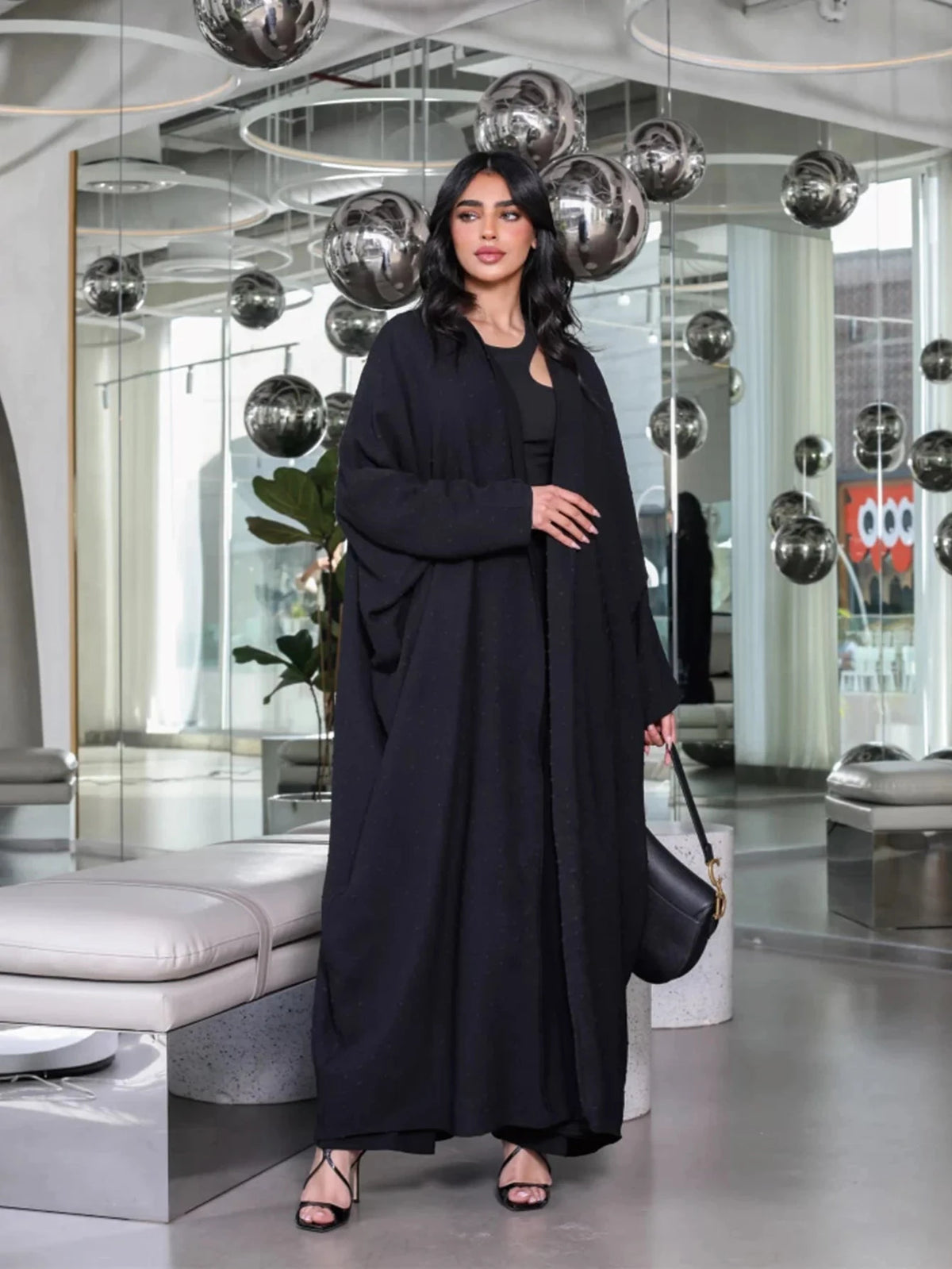 Black Kimono Abaya