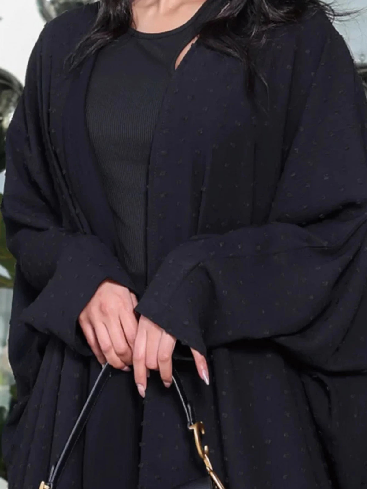 Black Kimono Abaya