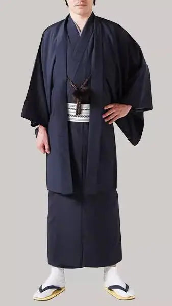 Black Silk Kimono Mens