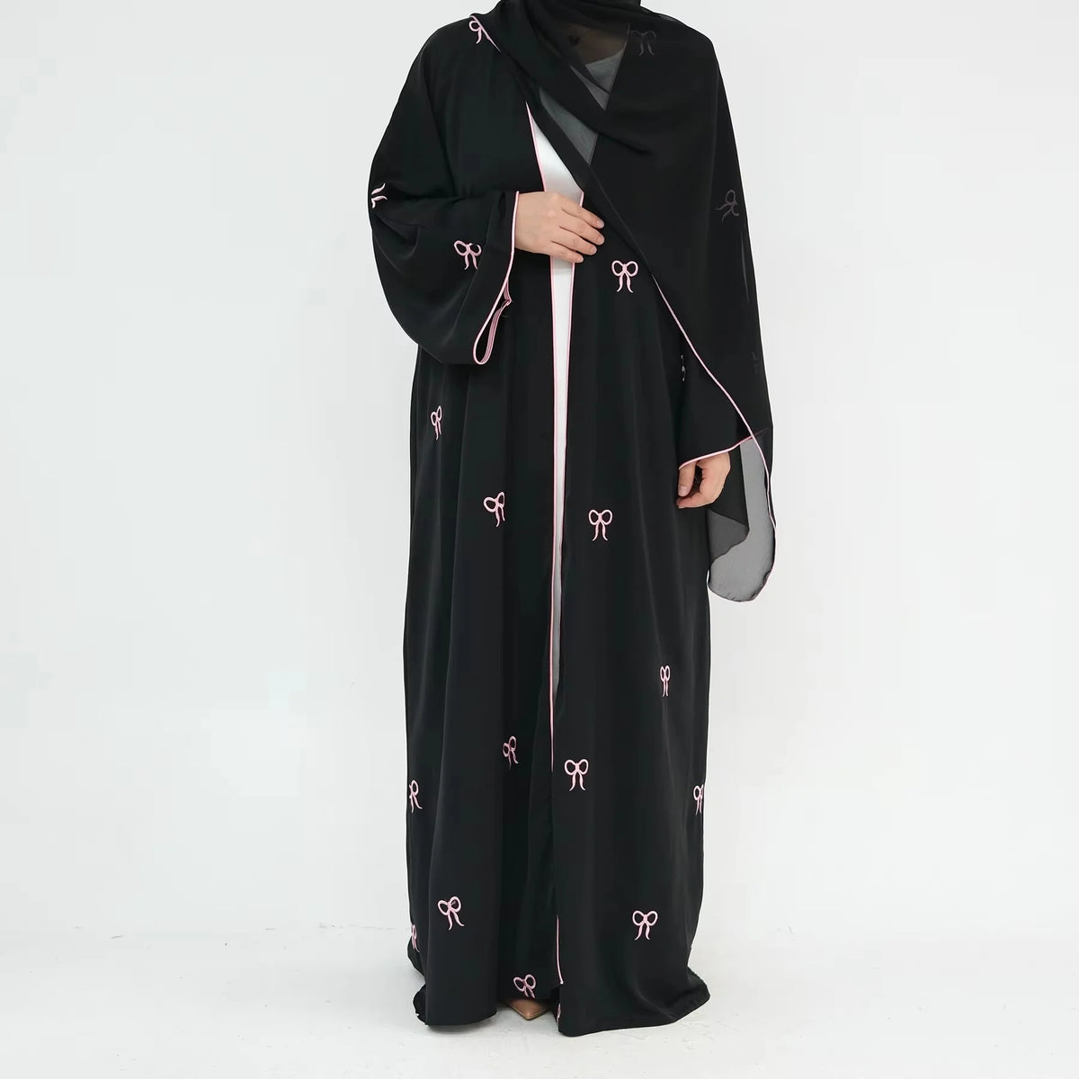 Embroidered Kimono Abaya